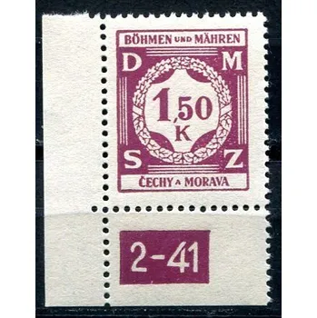 Poštovní známka Protektorát Čechy a Morava (1941) č. SL 8 ** (2-41 L) - B. ü. M. - Služební známky