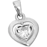Goldstore Srdíčko z bílého zlata zirkon Váha: 0.95 g