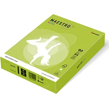 Papír pro tiskárny Xerografický barevný papír MAESTRO A4/80g 500 listů,Lime green - LG46 (LG46)