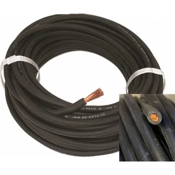 Nabíječka autobaterie Akumulátorový kabel - černý 1m