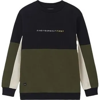 Chlapecká mikina MAYORAL chlapecká mikina DR nápis černá/zelená - 140 cm