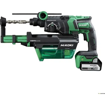 Pneumatické kladivo HiKoKi DH18DPCWUZ Aku vrtací kladivo 18V Brushless SDS-plus 2 x 5,0 Ah UC18YFSL HSC 4 + odsávání prachu (DH18DPCWUZ Aku vrtací kladivo 18V Brushless SDS-plus 2 x 5,0 Ah UC18YFSL HSC 4 + odsávání prachu)