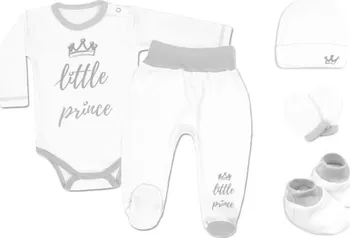 Kojenecká souprava Baby Nellys Little Princ 5dílná souprava bílá