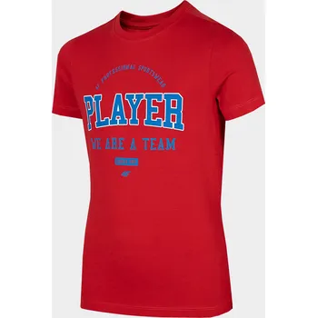 Dívčí tričko 4F HJZ22-JTSM007 RED Dětské tričko EU 134