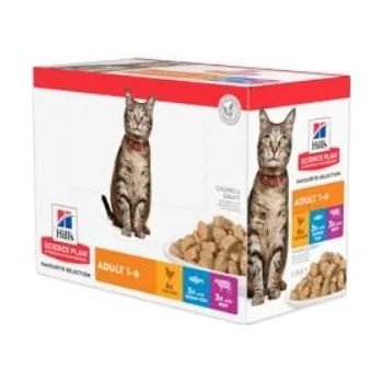 Pro kočku Hill's SP Cat Adult Chicken & Beef & Fish kaps. 12x85g