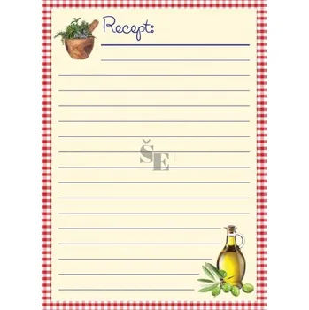 Zápisník Kniha na recepty karis A5 náhradní listy 20listů Olivy