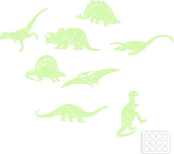 Samolepící dekorace Rappa Svítící samolepky dinosaurus