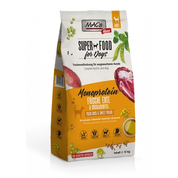 Krmivo pro psa MACs DRY Dog MONO KACHNA 3x12kg+DOPRAVA ZDARMA+1x masíčka Perrito! (+ SLEVA PO REGISTRACI / PŘIHLÁŠENÍ!)