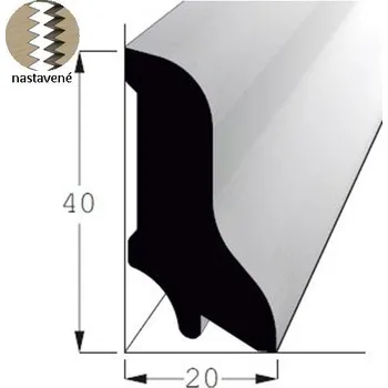 Podlahová lišta - P 4020 DB /240 nast.