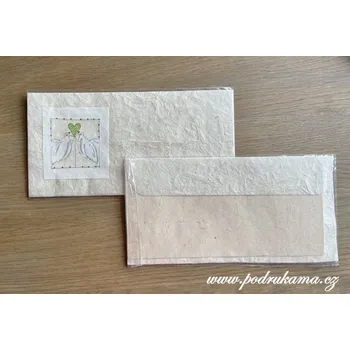 Pod Rukama Dárková obálka zdobená s kartou - holubičky