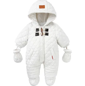 Kojenecká kombinéza Elegantní kojenecká zimní kombinéza s kapucí a rukavičkami Barva: Bílá, Velikost: 9M