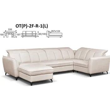 Sedací souprava MEBLOSOFT Sektorová sedací souprava ROMANTIC OT+2F+R+1