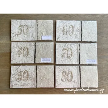 Pod Rukama Dárková obálka zdobená s kartou - výročí 30