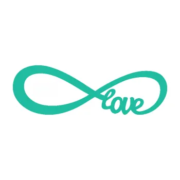 Samolepící dekorace SAMOLEPKA Infinity 004 love (25 - tyrkysová) NA AUTO, NÁLEPKA, FÓLIE, POLEP, TUNING, VLASTNÍ TEXT, TISK, AUTOSAMOLEPKY.cz, POLEPY, OBRÁZEK, LOGO, SAMOLEPKY