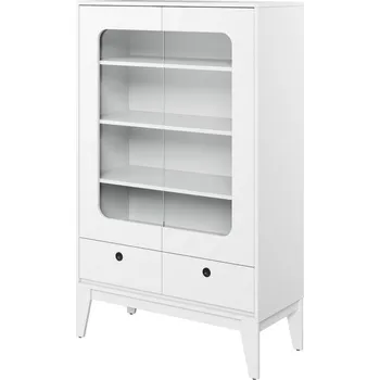 Komoda Vitrína FLERS 08 2W2S bílá