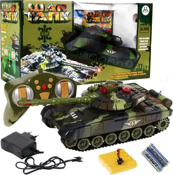 RC model tanku Vojenský tank na dálkové ovládání zelený