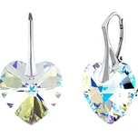 Stříbrné náušnice Srdce 18mm Crystal AB se Swarovski® Crystals