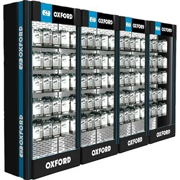 Prezentační stěna Premium Advanced s rastrem pro drátový program, sestava 4ks, OXFORD (ŠxVxHL = 3740x2290x550 mm)