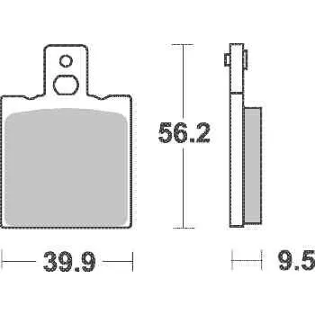 Brzda pro motocykl Brzdové destičky MR3 zadní HONDA NSR 125 R (99-01) rok 99-01