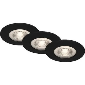 Koupelnové svítidlo LED zápustné osvětlení Briloner IP44 3x5 W 3x460 lm 3000 K černé
