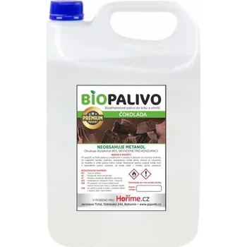 Hoříme Biolíh Prémium palivo do biokrbu 5l Čokoláda