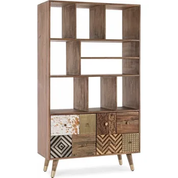 Knihovna BIZZOTTO dřevěná knihovna DHAVAL 175x100 cm 0746568