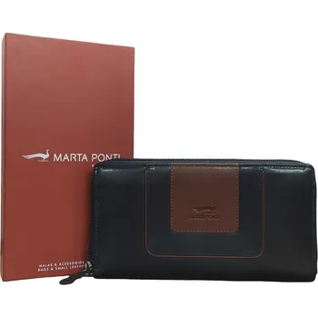 Peněženka Marta Ponti dámská kožená peněženka černá B120513