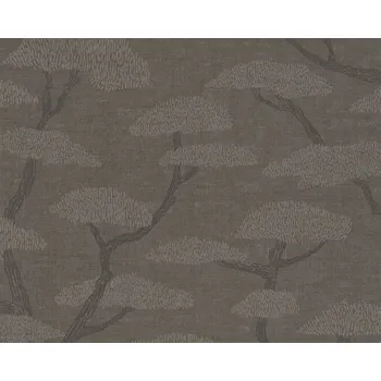 Tapeta Vliesová tapeta stromy hnědá, šedá 387415 / Tapety na zeď 38741-5 Nara (0,53 x 10,05 m) A.S.Création