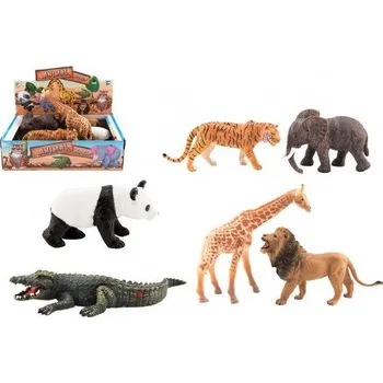 Hračka Teddies Zvířátko safari ZOO plast 11-17cm 6ks v boxu