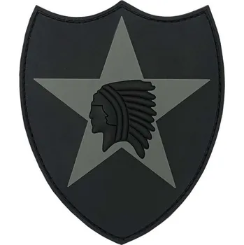 Nášivka 101. INC Nášivka 3D PVC druhá pěší divize 2nd Infantry Division US ARMY šedá