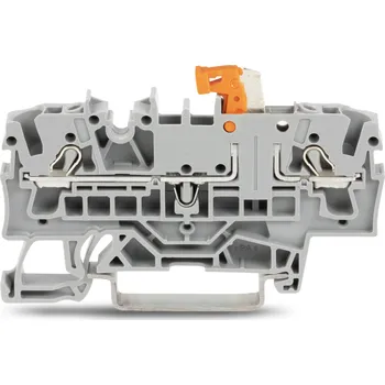 modulární přístroj a rozvaděč WAGO Svorka 2002-1671 2vodičová rozpojovací a měřicí možností zkoušení Držák rozpojovacího nože oranžový, šedá 2002-1671