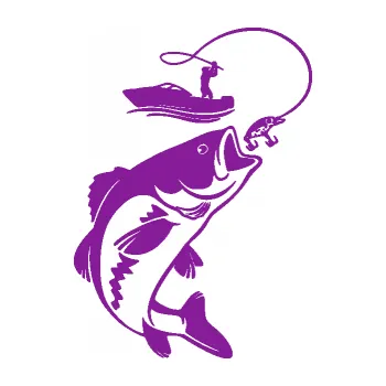 Polep vozidla SAMOLEPKA Rybář 019 pravá (14 - fialová) NA AUTO, NÁLEPKA, FÓLIE, POLEP, TUNING, VLASTNÍ TEXT, TISK, AUTOSAMOLEPKY.cz, POLEPY, OBRÁZEK, LOGO, SAMOLEPKY