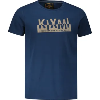 Pánská móda Pánské triko KIXMI ORLANDO TMAVĚ MODRÁ S