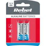 Baterie AA (R6) alkalická REBEL Alkaline Power 2ks / blistr BAT0067B