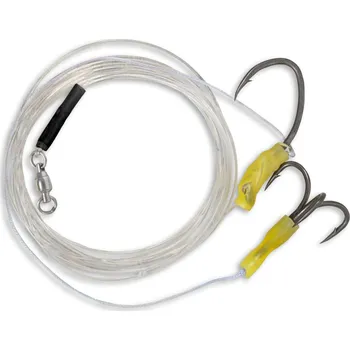 Rybářský háček Black Cat návazec na sumce Universal Rig (Hotový návazec na sumce s troj a jednoháčkem.)