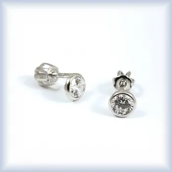 Náušnice bílé zlato 1/2 páru