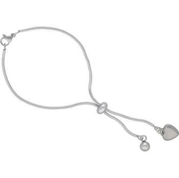 Náramek Doria Náramek (G368) stříbrný se srdcem z oceli