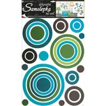 Samolepka na zeď - Modré kruhy - 1058