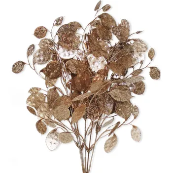umělá květina Lunárie větev umělá 37cm šampáň