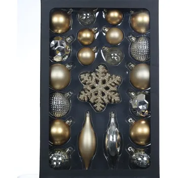 Vánoční dekorace RETLUX RXL 387 Sada ozdob 25ks ZLATÉ