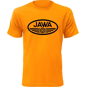 Pánské motorkářské tričko JAWA oranžové