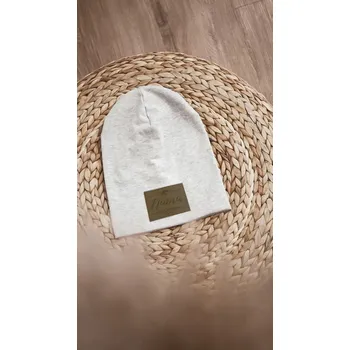 Kojenecká čepice Jarní čepička s gravírováním JMÉNA, pro dítě Barva čepičky: Šedá, Velikost čepičky: 45-55cm ( 3 - 5 let )