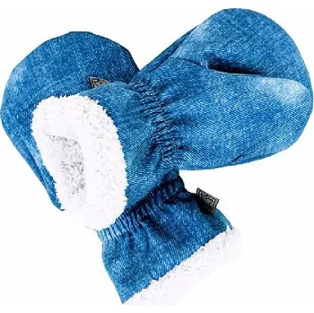 Rukavice FANTOM SOFTSHELLOVÉ RUKAVICE S KOŽÍŠKEM FA0603 Velikost: 1, Barva: Modrá/ žíhaná