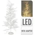 Vánoční světelná dekorace Vánoční strom bílý 60 cm 48 LED teplá bílá