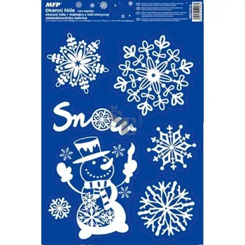Bytová dekorace Okenní fólie bez lepidla vánoční Puffy 30x20cm VA006 mix, MFP Paper