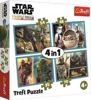 Puzzle Trefl Mandalorian a jeho svět 4v1 35/48/54/70 dílků