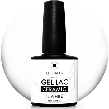 Lak na nehty Enii-nails Gel lak Ceramic 01 White 10 ml Enii nails