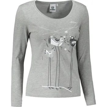 Dámské triko s dlouhým rukávem ALTISPORT CARRYOVER ALW043169 TMAVĚ ŠEDÝ MELÍR M