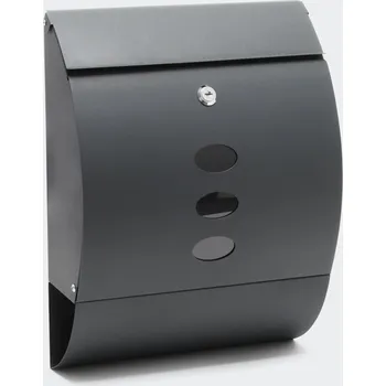 Železářství Poštovní schránka s průhledem a držákem na noviny, antracitová
