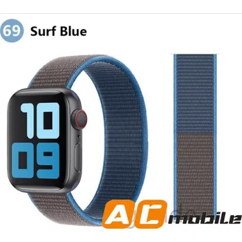 Nylonový Pásek Pro Apple Watch 42/44/45 Mm Možnosti: Surf Blue